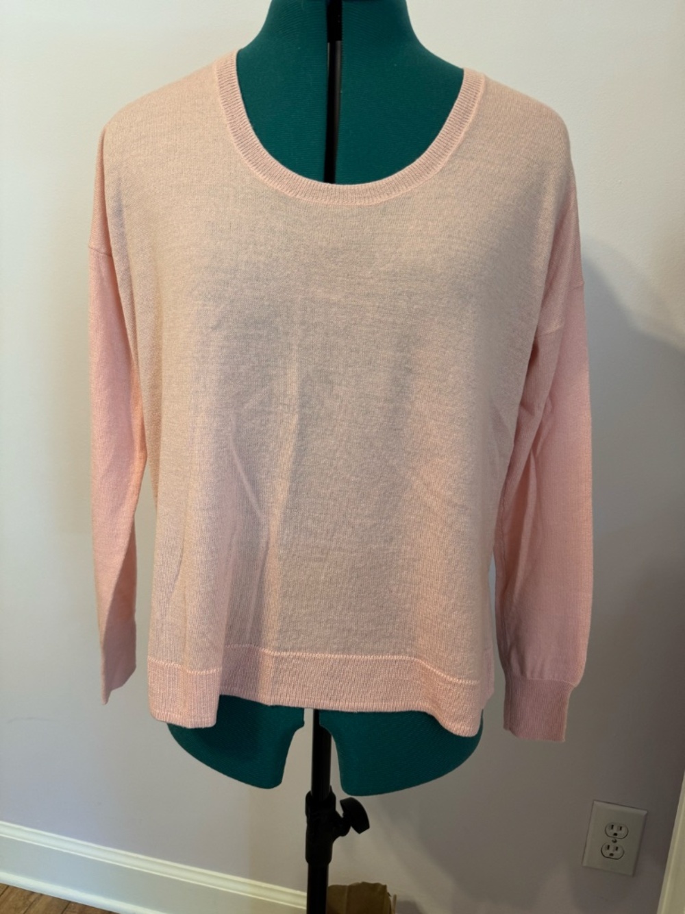 Madewell Scoop Neck Lightweight Long Sleeve Sweater Pink Size Medium